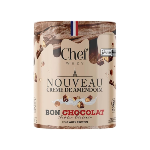 Creme de Amendoim Choco Bueno+ Whey Protein 600g - Chef Whey