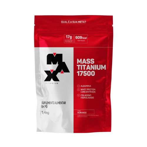 Mass Titanium (1,4Kg) Sabor Morango - Max Titanium