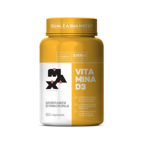 Vitamina D3 2000Ui- 60 Cápsulas - Max Titanium
