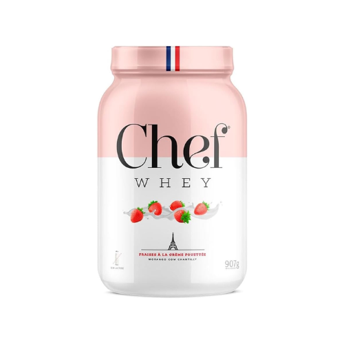 Whey Protein Zero Lactose Morango 907g- Chef Whey