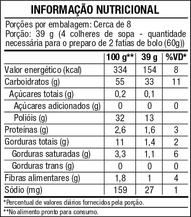 Mix para Bolo sem Glúten Aipim Dourado 400g - Vitao - Imagem 2
