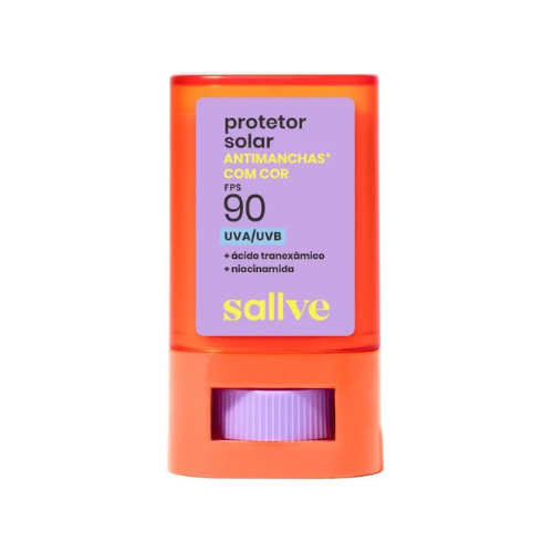 Protetor Solar Bastão Antimanchas com Cor 3 FPS 90 15g - Sallve