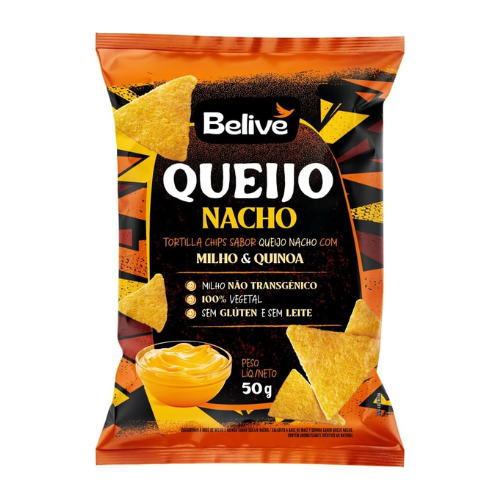 Tortilla Chips sabor Queijo Nacho 50g - Belive