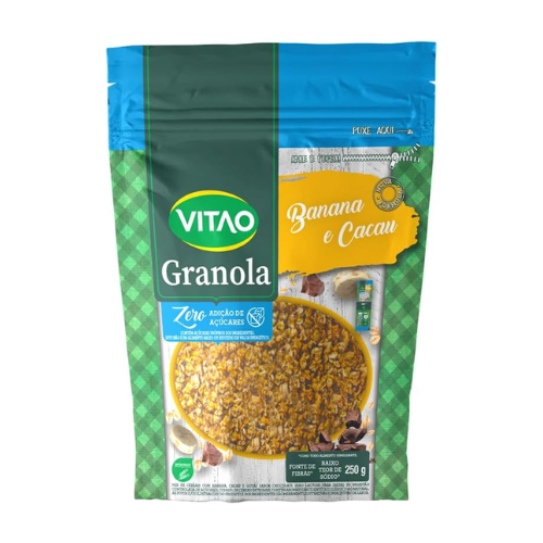 Granola Zero Açúcar Banana E Cacau 250G - Vitao