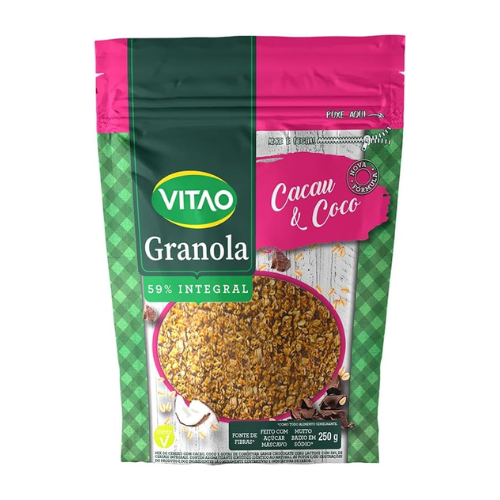 Granola Tradicional Cacau Coco 250G - Vitao