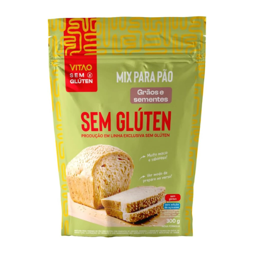 Mix Pão Sem Glúten Sementes 300g - Vitao