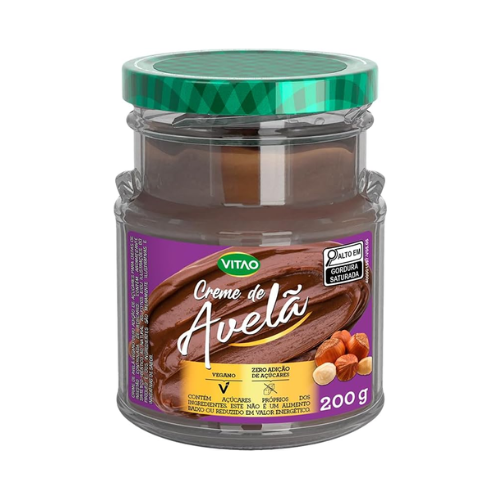 Creme De Avela Vegano Zero Açúcar 200g - Vitao