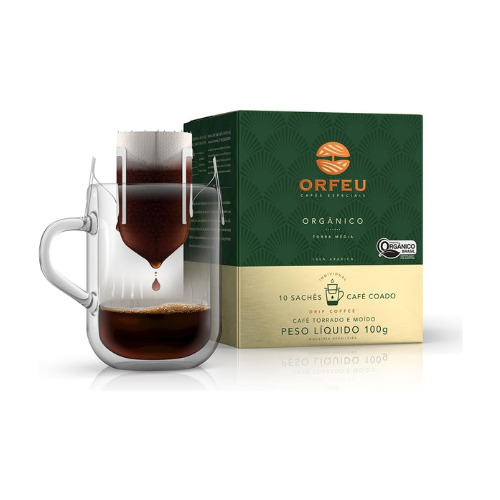 Orfeu Café Orgânico Drip Coffee 100% Arabica 10x100g - Orfeu
