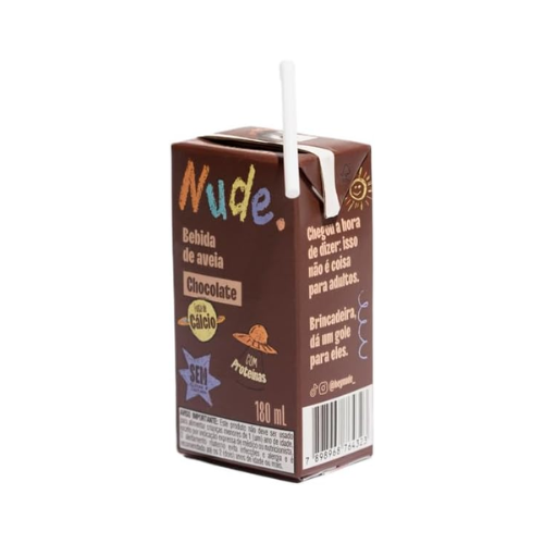 Bebida de Aveia Nudinho Chocolate 180ml - 27 Unidades - Nude
