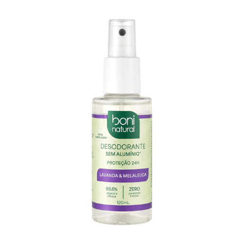 Desodorante Spray Natural e Vegano Melaleuca e Lavanda - Boni natural