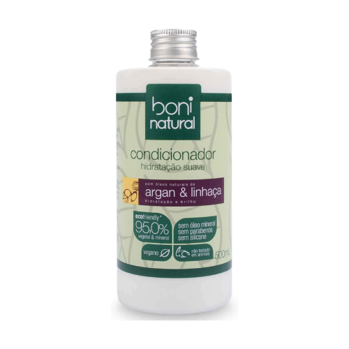 Condicionador Vegano e Natural Argan e Linhaça 500ml - Boni Natural