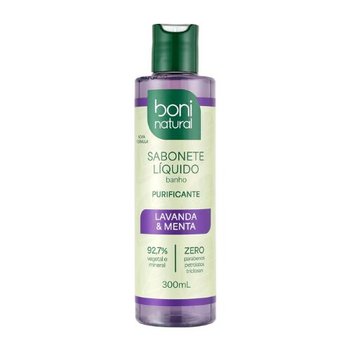 Sabonete Líquido de Lavanda e Menta 300ml - Boni Natural