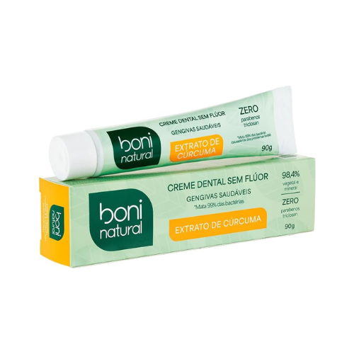 Creme Dental com Óleo Natural de Hortelã 90g - Boni Natural