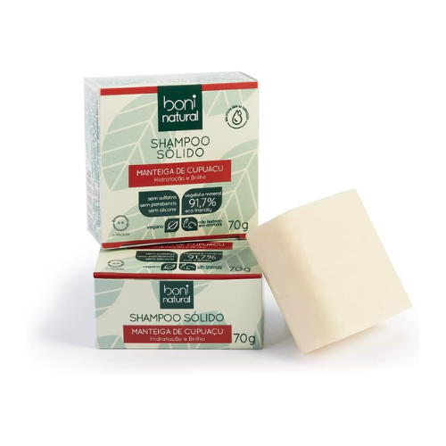 Shampoo Sólido Vegano 70g - Boni Natural