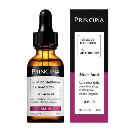 Sérum 10% Ácido Mandélico + Alfa-arbutin AM-10 com 30ml - Principia