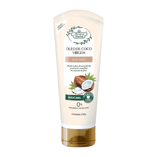 Máscara Óleo de Coco Virgem Anti-Frizz 200g - Flores & Vegetais