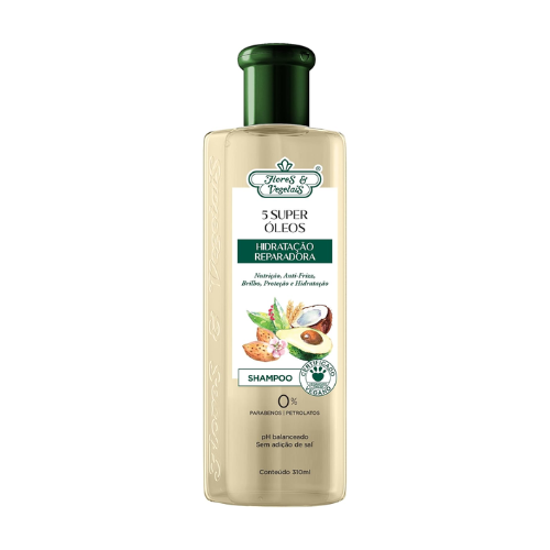 Shampoo Hidratante e Reparadora 310Ml - Flores & Vegetais