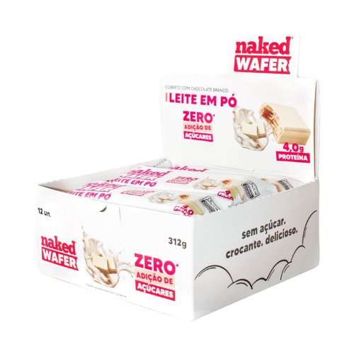 Wafer Leite Em Pó Com Chocolate Branco - Naked Nuts