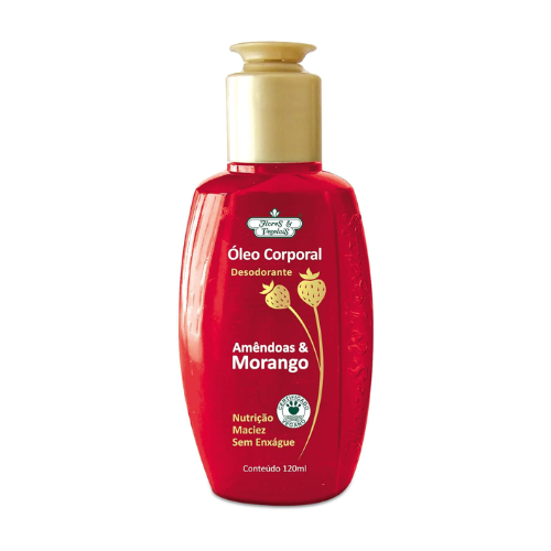 Oleo Corpo Amêndoas Morango 120Ml - Flores & Vegetais
