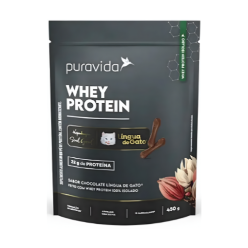 Whey Chocolate Língua de Gato 450g - Puravida