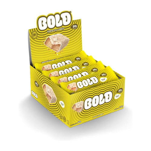 Barra de Proteína Torta de Limão - Caixa com 12 unidades - Bold