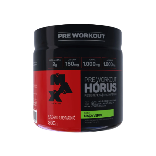 Pré-treino maçã verde 300g - Max titanium