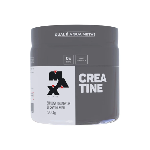 Creatina monohidratada em pó pote 300g - Max Titanium