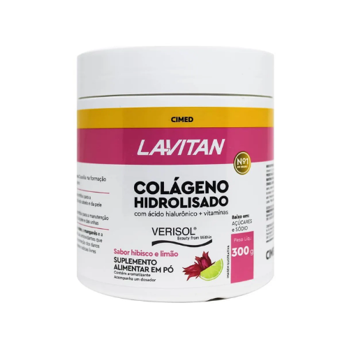 Lavitan Colágeno Hidrolisado Hibisco e Limão 300g - Cimed