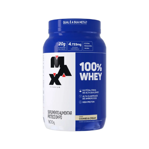 100% Whey cookies & cream 900g - Max Titanium