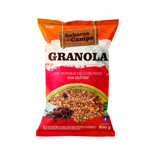 Granola Tradicional Sem Glúten Sabores Do Campo 800g - Vitao