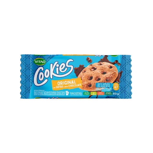 Kit Cookies Tradicional Zero Açúcar 60g (6 Unidades) - Vitao