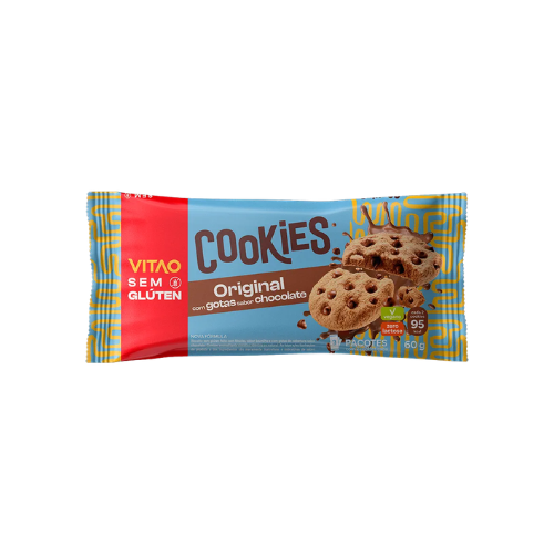 Kit Cookies Tradicional Sem Glúten 60g (06 Unidades) - Vitao
