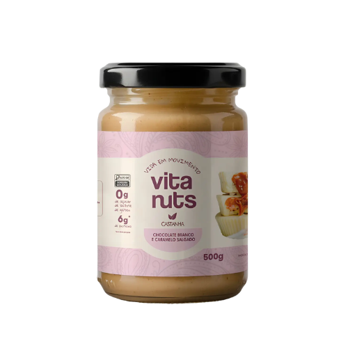 Pasta Castanha Choco Branco E Caramelo Salgado 500g - Vitanuts