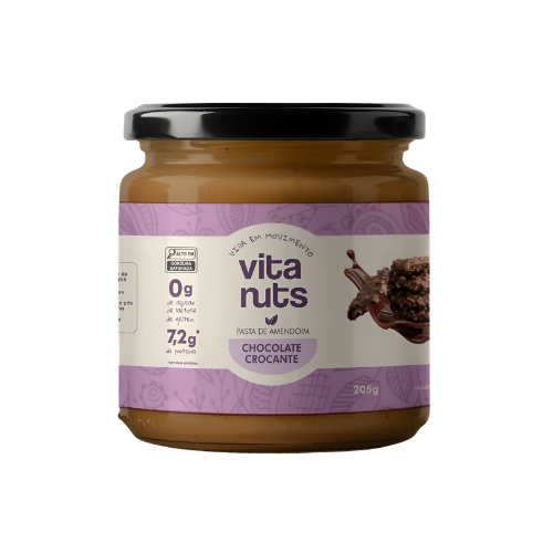 Pasta De Amendoim Chocolate Crocante 205g - Vitanuts