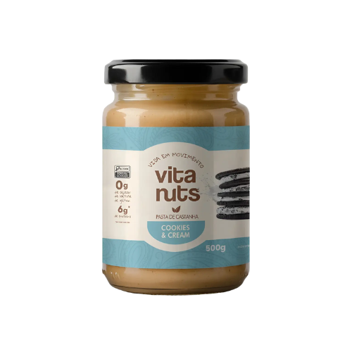 Pasta De Castanha De Caju Cookies N Cream 500g - Vitanuts