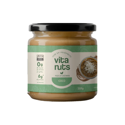 Pasta De Castanha De Caju E Coco Sem Açúcar 205g - Vitanuts