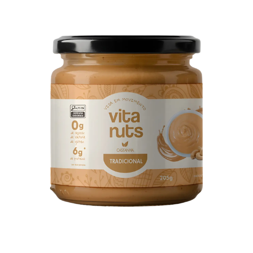 Pasta De Castanha De Caju Tradicional 205g - Vitanuts